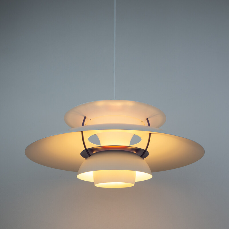 Pair of vintage PH 5 pendant lights by Poul Henningsen for Louis Poulsen, Denmark 1958