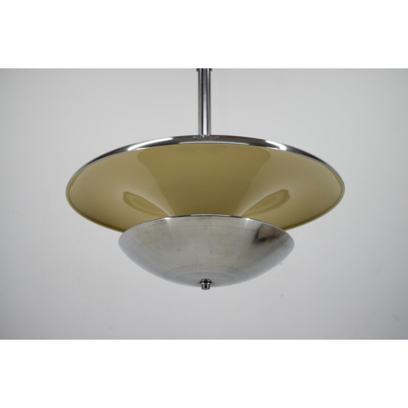 Vintage Bauhaus aluminum chandelier for Ias, 1930