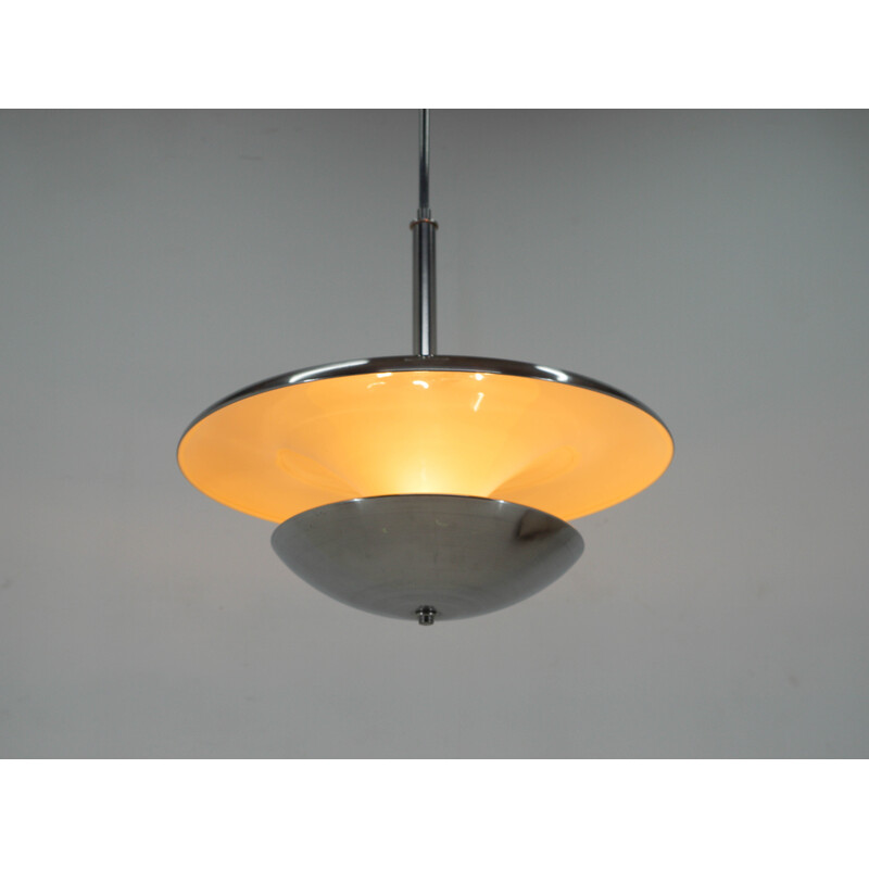 Lustre vintage Bauhaus en aluminium pour Ias, 1930