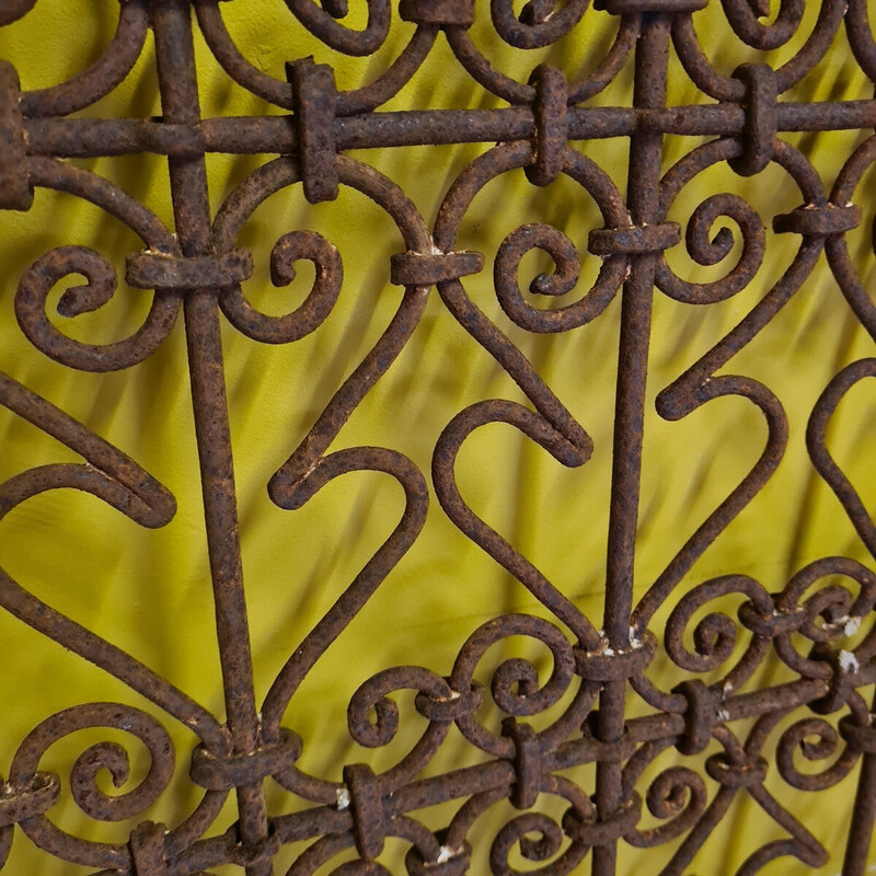 Vintage North African Islamic Wrought Iron Fence