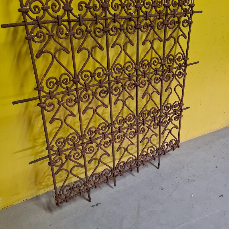 Vintage North African Islamic Wrought Iron Fence