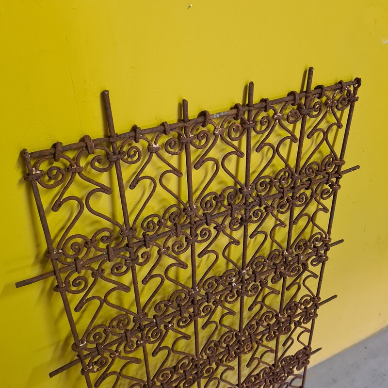 Vintage North African Islamic Wrought Iron Fence