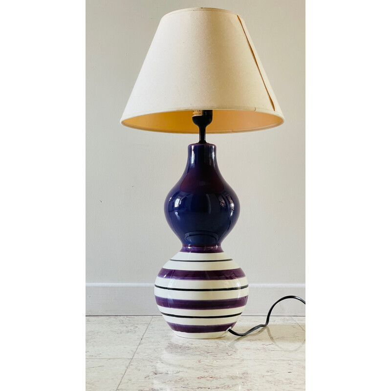 Vintage-Lampe aus Keramik von Koralcoa für Kostka, Frankreich 1990