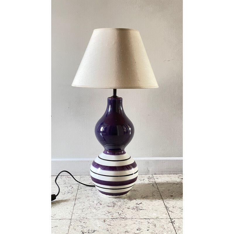 Lampe vintage en céramique par Koralcoa pour Kostka, France 1990