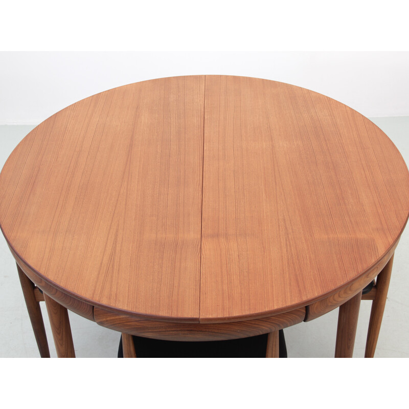 Vintage teak extendable model 630 dining set by Hans Olsen for Frem Rojle, Denmark 1964