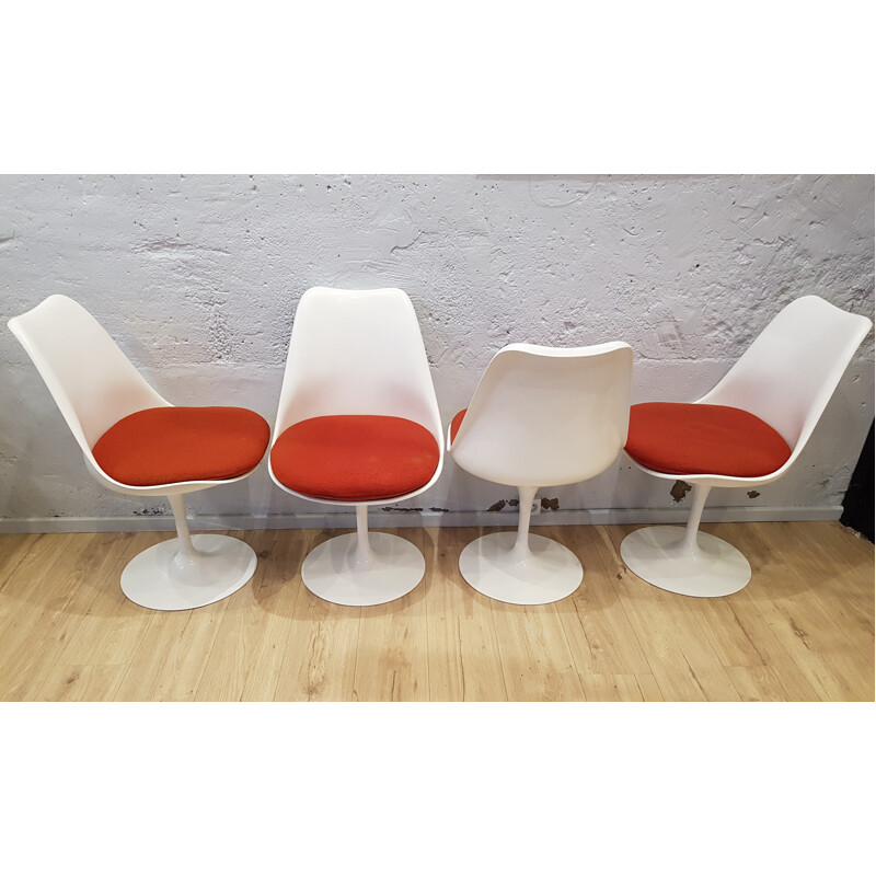 Set of 4 Tulip chairs by Eero Saarinen for Knoll - 1970s