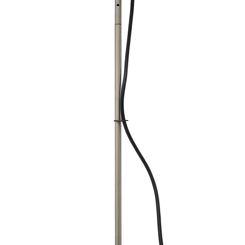 Vintage model "387" floor lamp in metal and travertine by Tito Agnoli for Oluce, Italy 1950