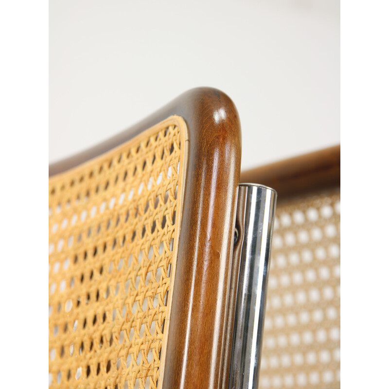 Coppia di sedie vintage Cesca B32 marrone di Marcel Breuer