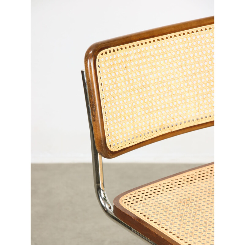 Paire de chaises vintage Cesca B32 marron par Marcel Breuer