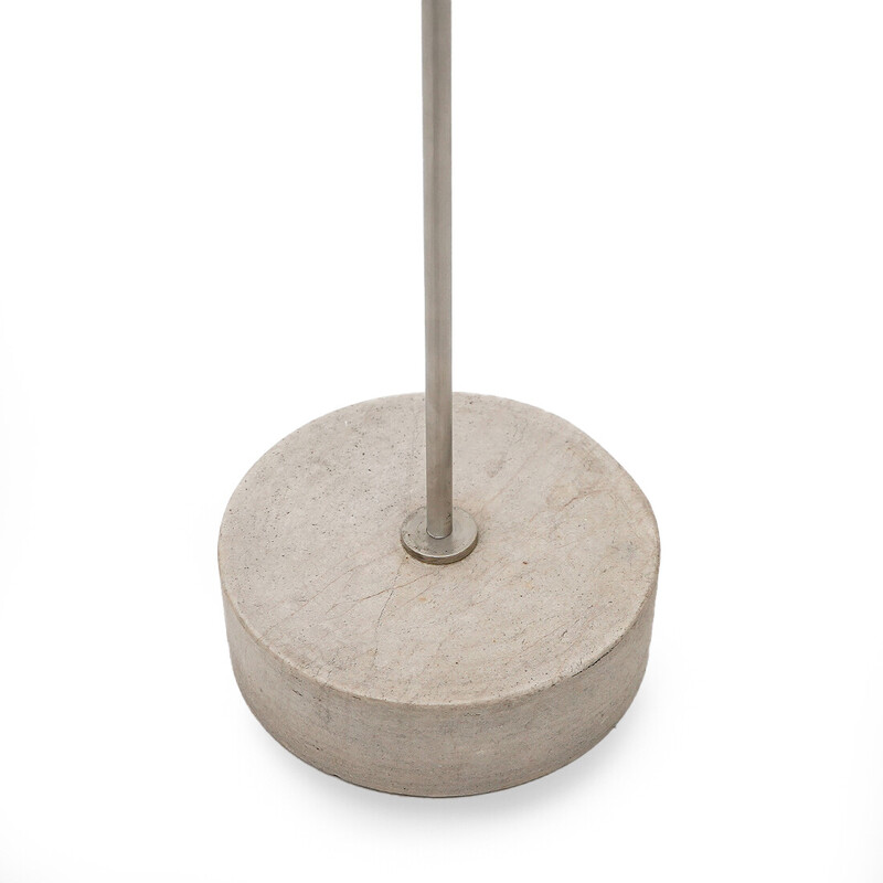 Vintage model "387" floor lamp in metal and travertine by Tito Agnoli for Oluce, Italy 1950