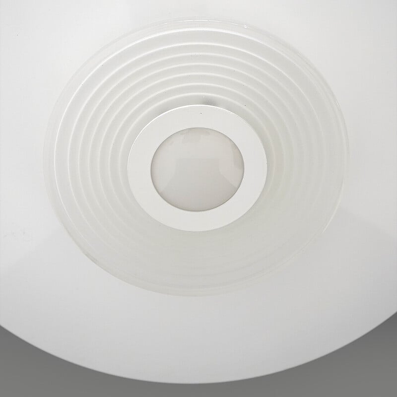Vintage "Moni" plafondlamp in wit metaal van Achille Castiglioni voor Flos, Italië 1980