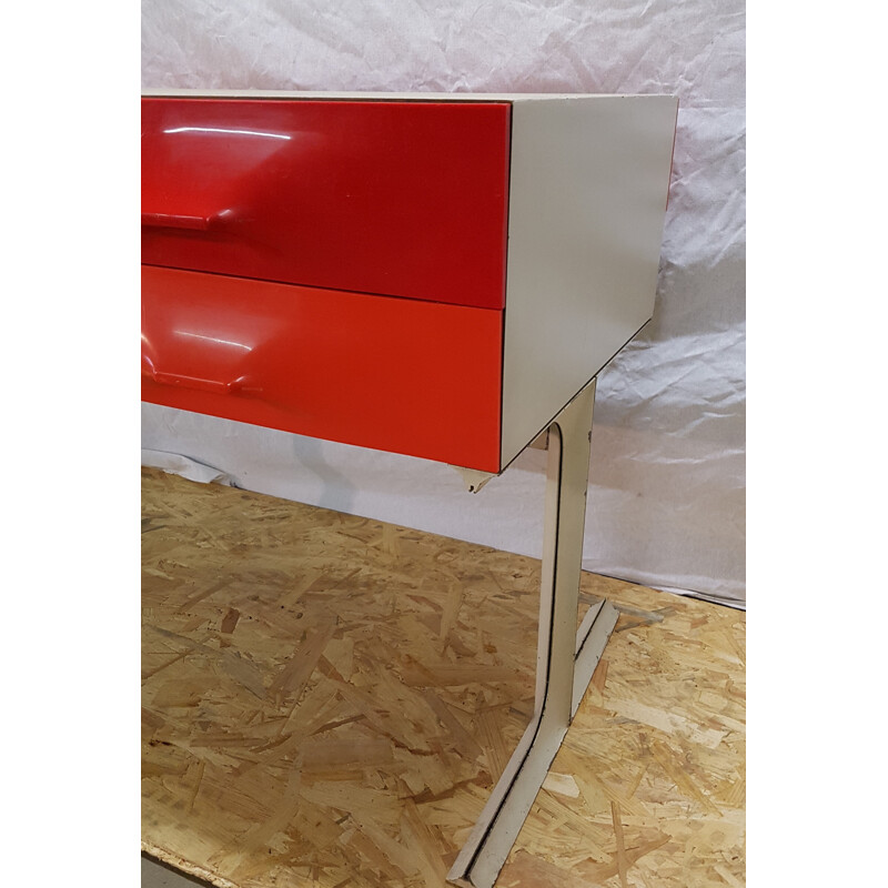 DF 2000 double side console table with 6 drawers by Raymond Loewy - 1960s