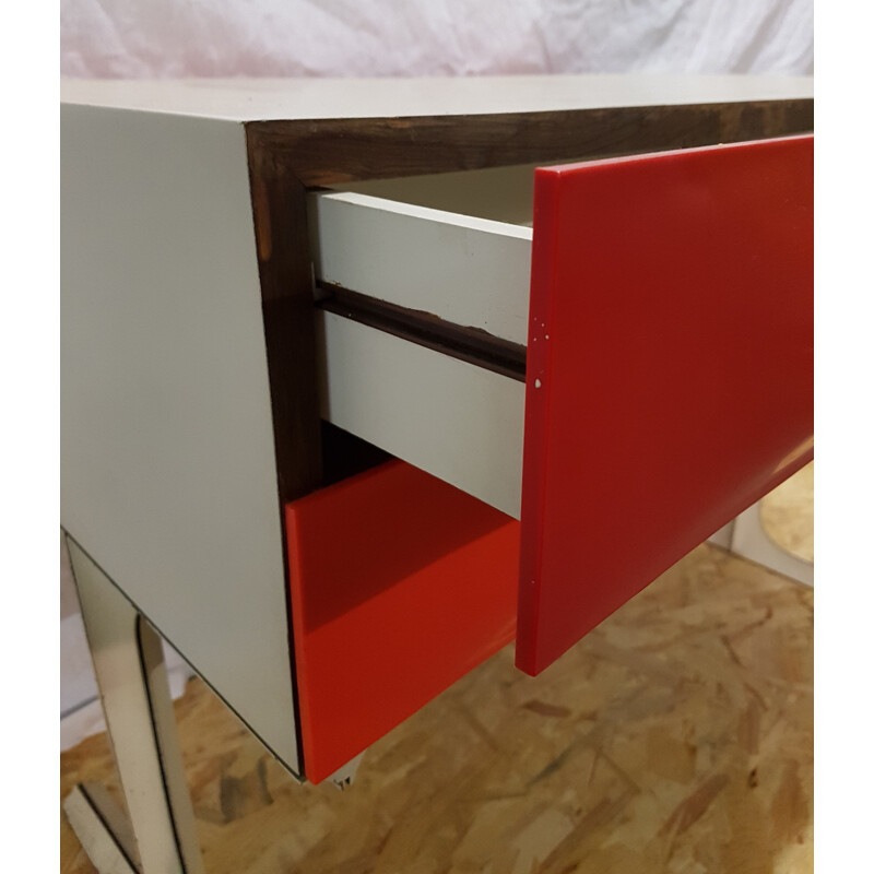 DF 2000 double side console table with 6 drawers by Raymond Loewy - 1960s