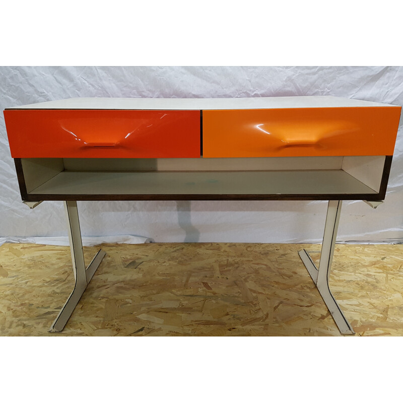 DF 2000 double side console table with 6 drawers by Raymond Loewy - 1960s