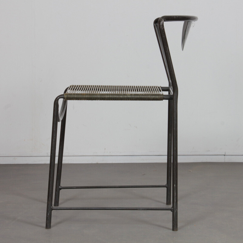 Vintage metal and scoubidou chair for Artelano, 1980