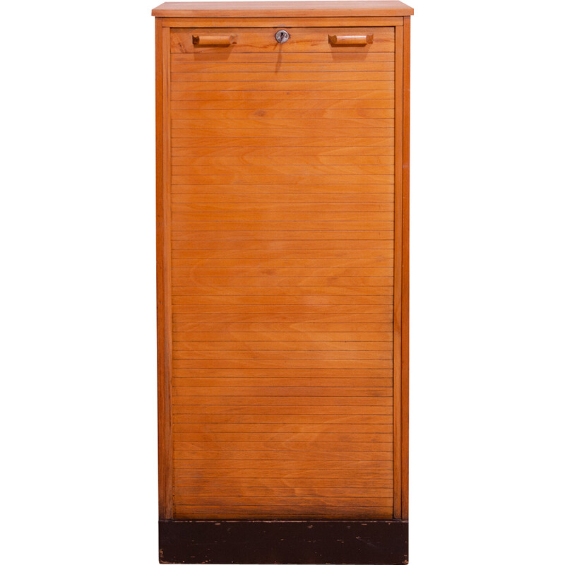 Armoire à stores vintage en bois de hêtre et contreplaqué pour Interier Praha, Tchécoslovaquie 1950