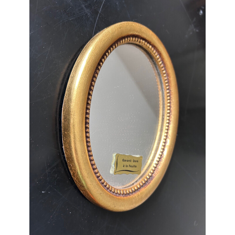 Vintage mirror gilded with fine gold, 1960