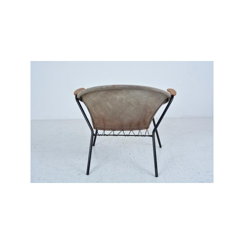 Grey armchair with armrests by Lusch Erzeugnis - 1960s