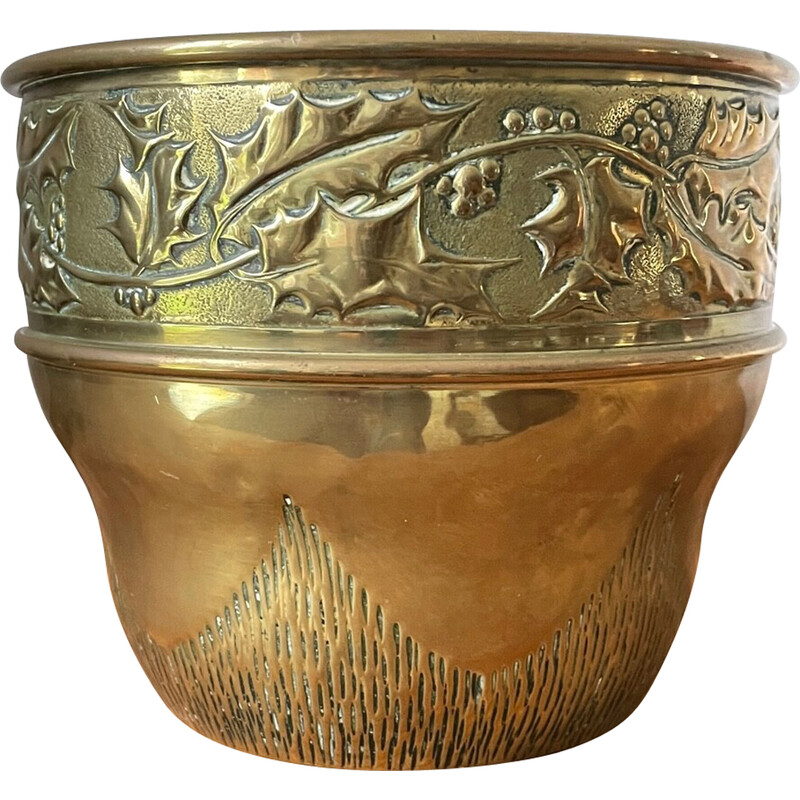 Vintage brass planter, 1980