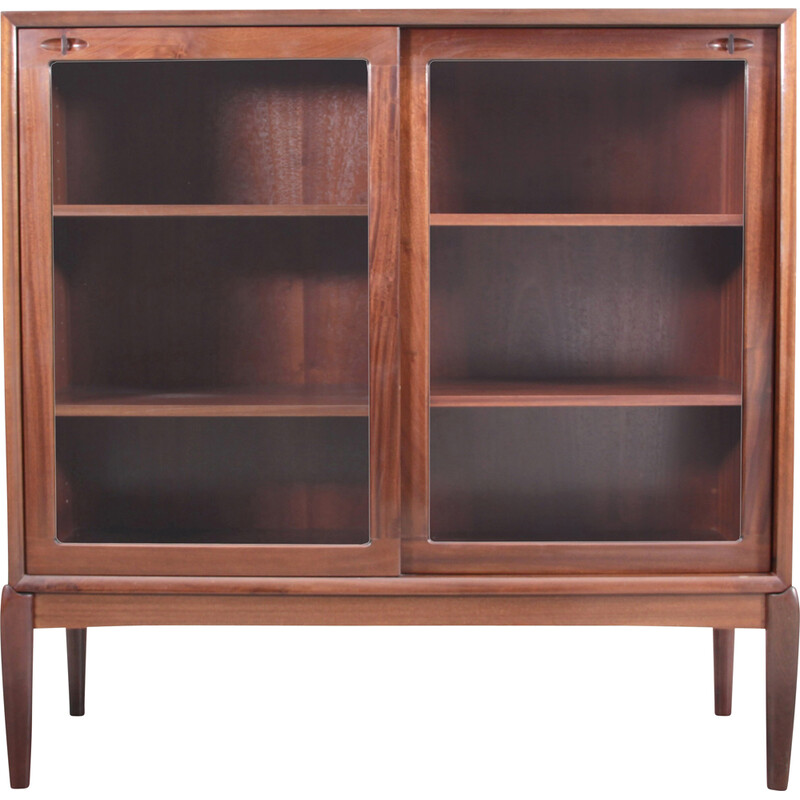 Vintage mahogany display bookcase by Hw Klein for Bramin