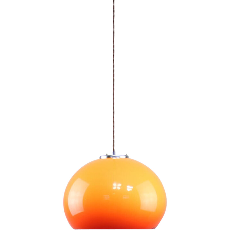 Vintage Jolly oranje hanglamp van Luigi Massoni voor Guzzini, 1970