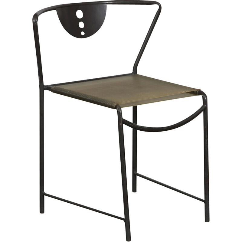 Vintage-Stuhl aus Metall und Scoubidou für Artelano, 1980