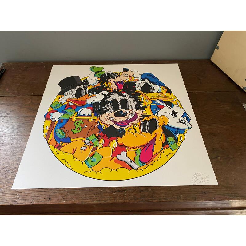 Vintage lithograph "Mouse and Friends" by Matt Gondek, 2018