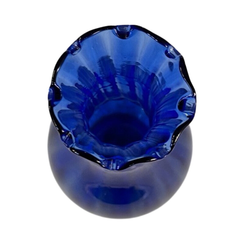 Vintage blown glass vase for Farbglashutte Lauscha Thüringen, Germany 1970