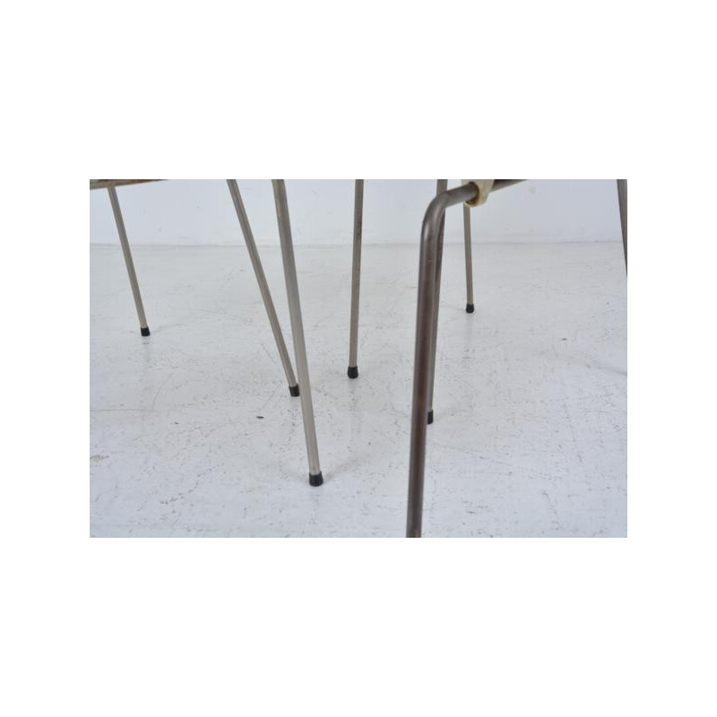 Set of 4 1st edition ant tripod chairs by Arne Jacobsen for Fritz Hansen - 1950s