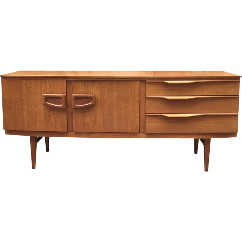 Vintage curved  teak sideboard - 1960s