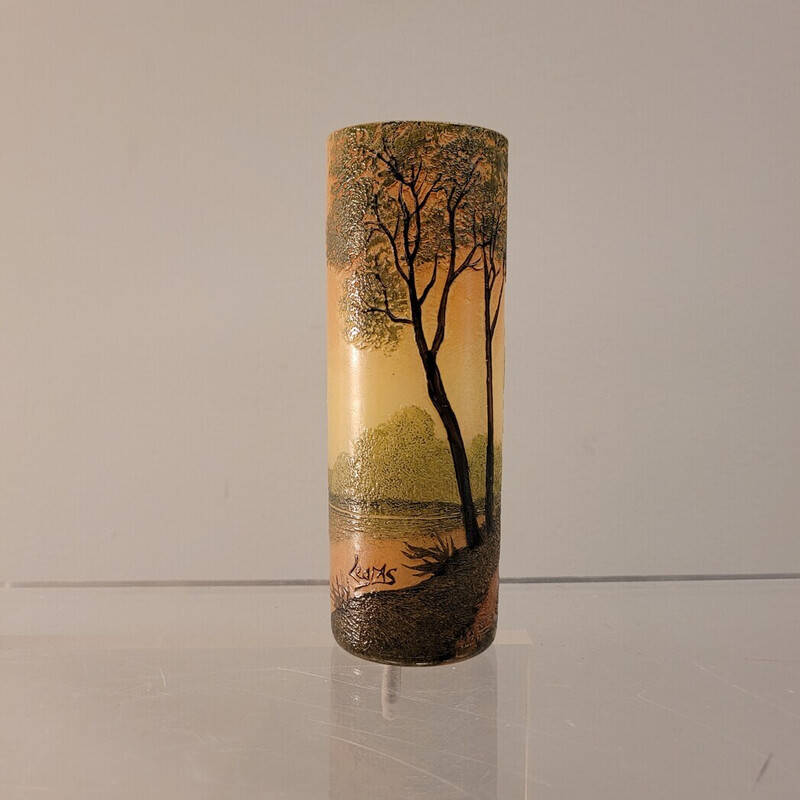 Vase aus emailliertem Glas von François Théodore Legras für Legras et Cie, Frankreich