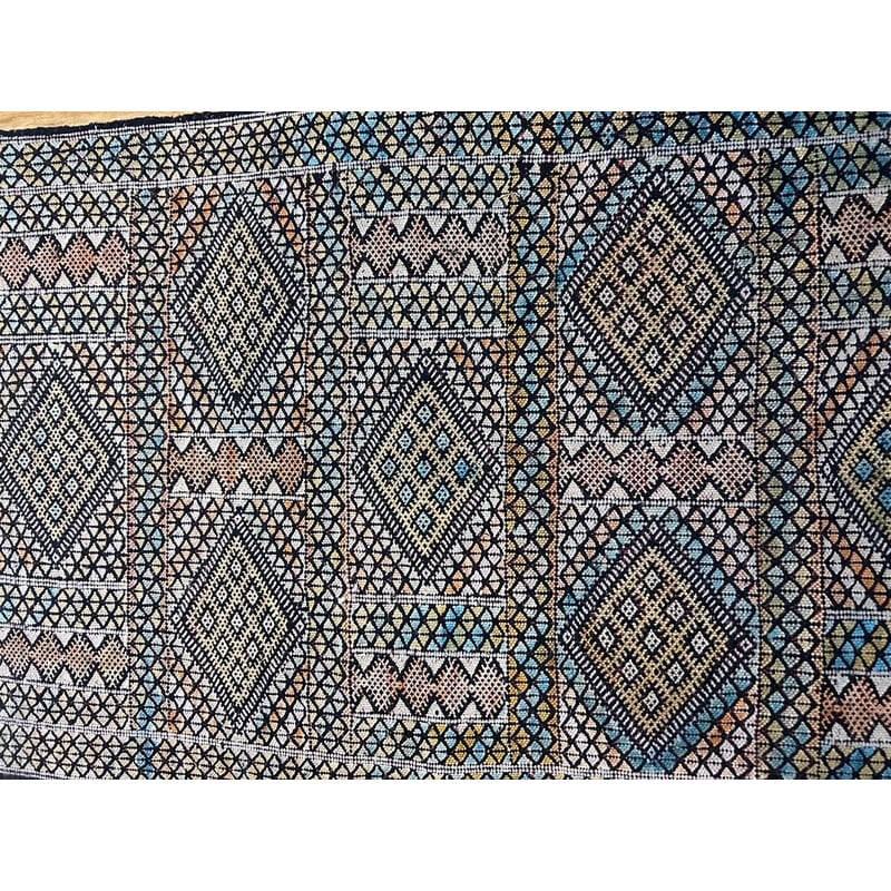 Tapete de salão Kilim vintage tecido à mão, 1970