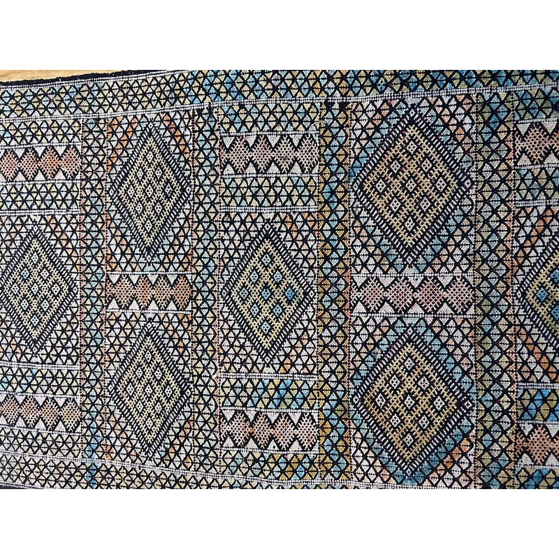 Vintage hand-woven Kilim hallway rug, 1970