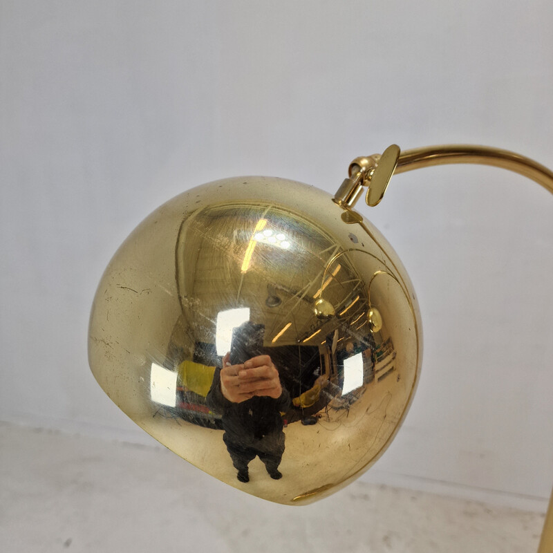 Vintage Space Age brass floor lamp, Germany 1970