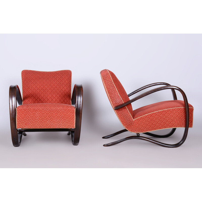 Pair of vintage H-269 armchairs by Jindrich Halabala for Up Zavody, Czechoslovakia 1930