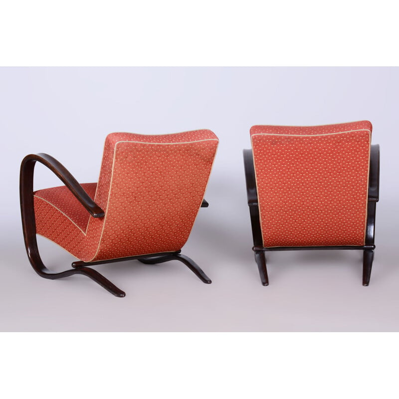 Pair of vintage H-269 armchairs by Jindrich Halabala for Up Zavody, Czechoslovakia 1930