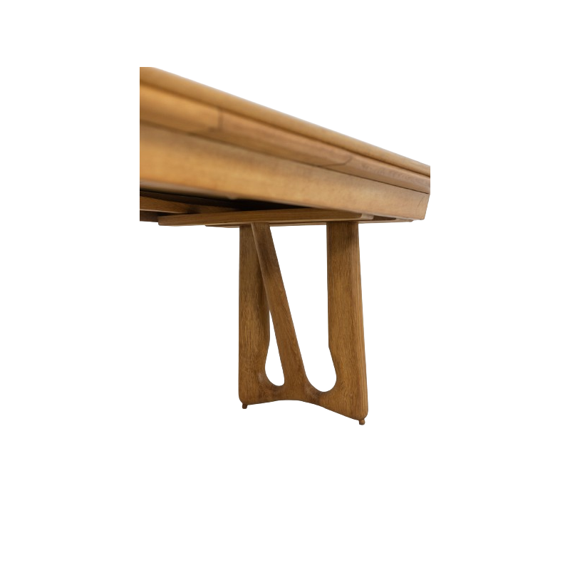 Vintage dining table in natural oak by Guillerme et Chambron for Vous Maison, France 1970