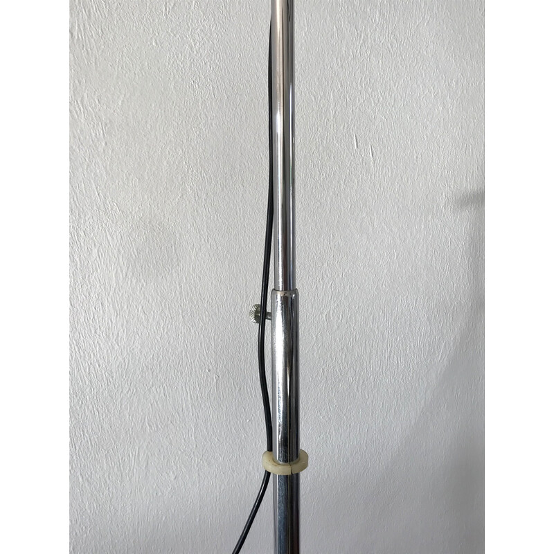 Vintage floor lamp in chrome steel and aluminum by Goffredo Reggiani, Italy 1970