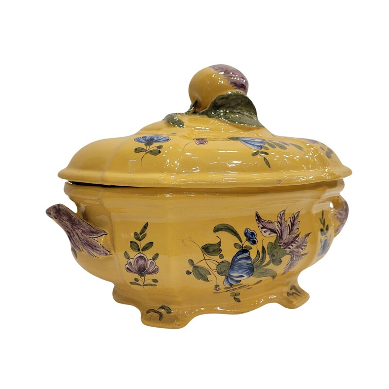 Vintage ceramic tureen for Montpellier, France 1900