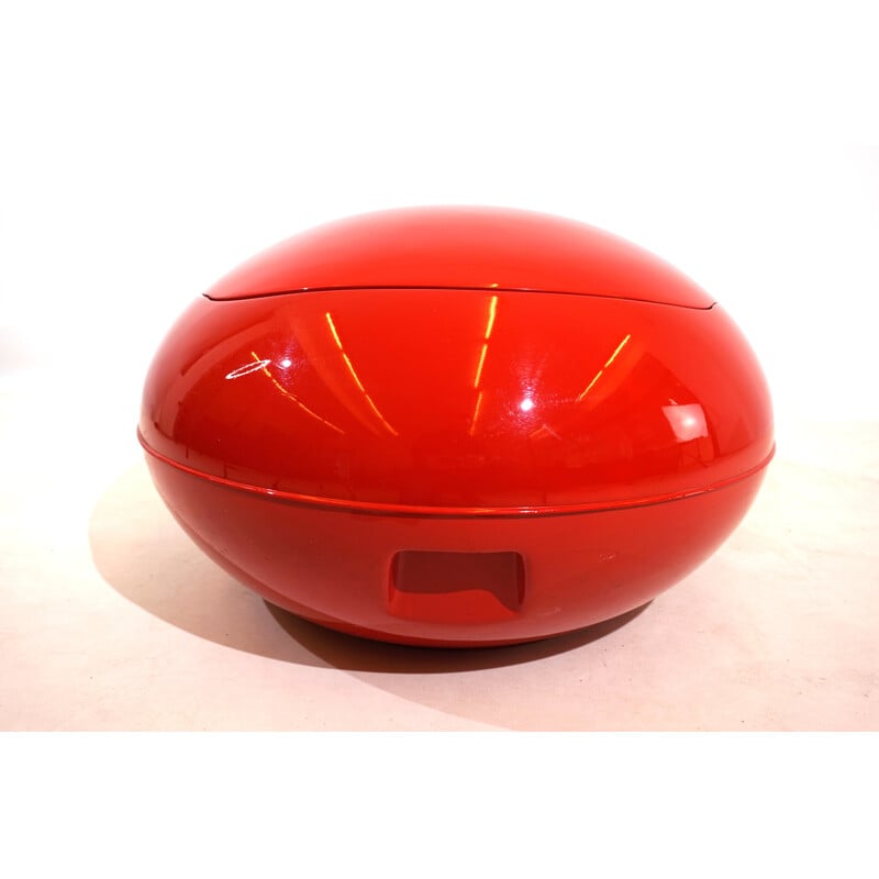 Vintage-Sessel "Garden Egg" aus rotem Kunststoff von Peter Ghyczy für Gottfried Reuter, 1960
