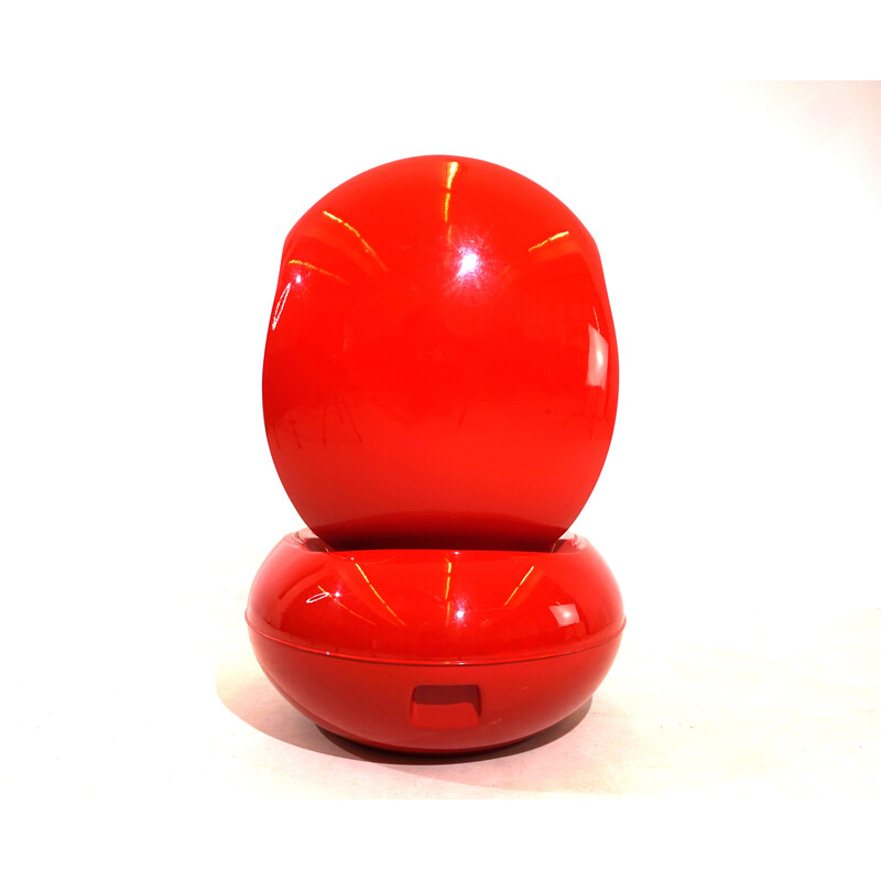 Fauteuil vintage "Garden Egg" en plastique rouge par Peter Ghyczy pour Gottfried Reuter, 1960