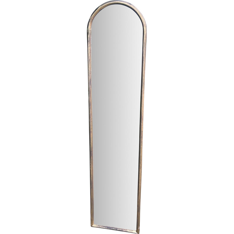 Vintage free-standing wall mirror in gilded wood, 1950