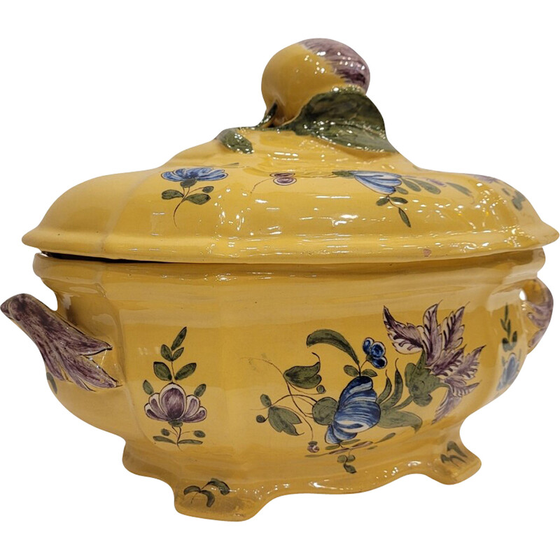 Vintage ceramic tureen for Montpellier, France 1900