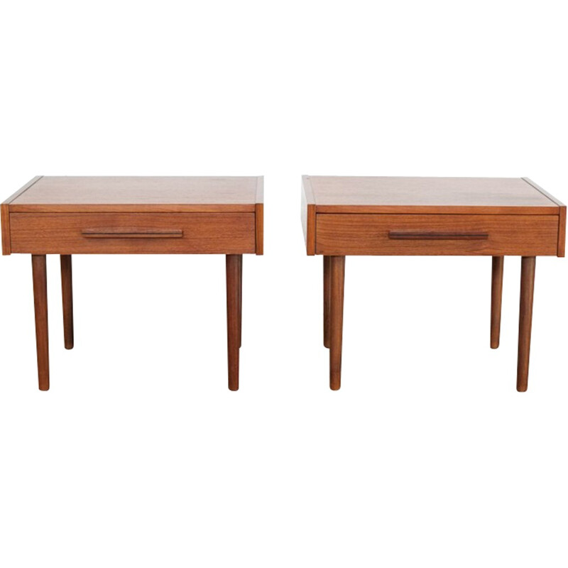  Pair of Danish night stands in teak - 1960s