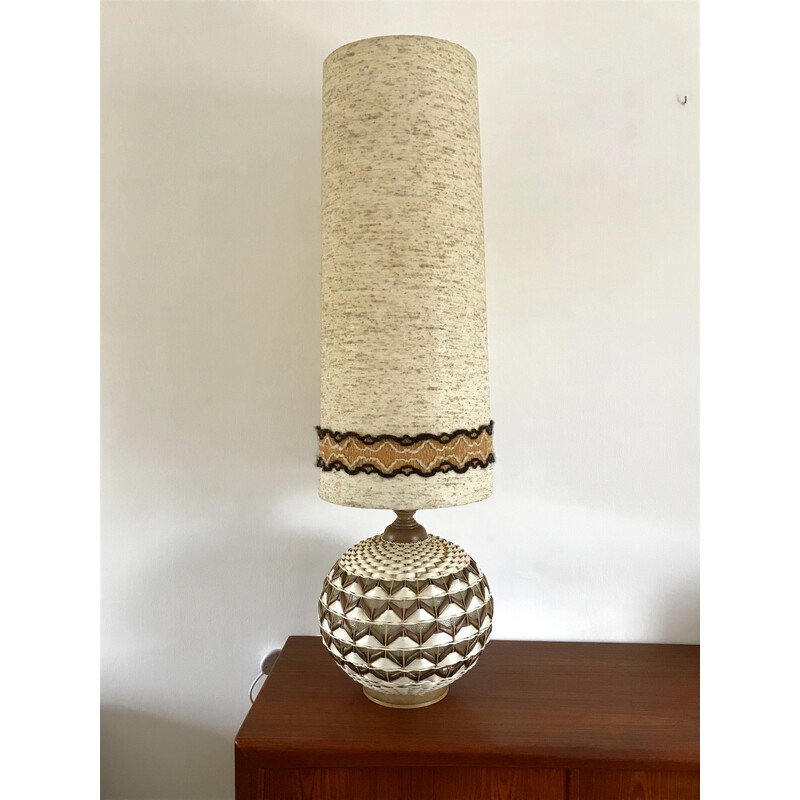 Vintage Marbach Leuchten floor lamp in fabric and polycarbonate, Germany 1970