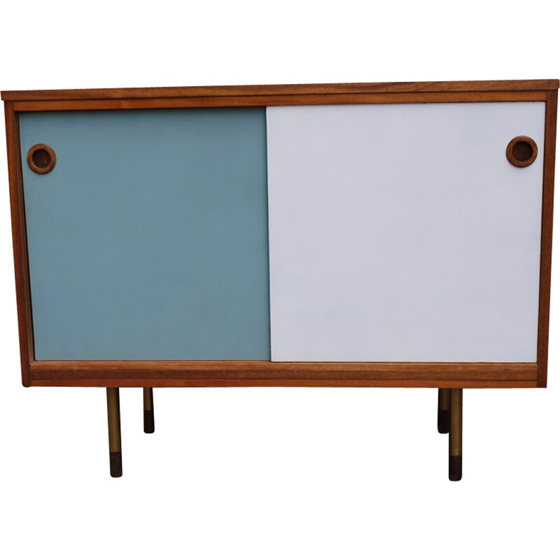 Teak sideboard painted and bicolour - 1960s