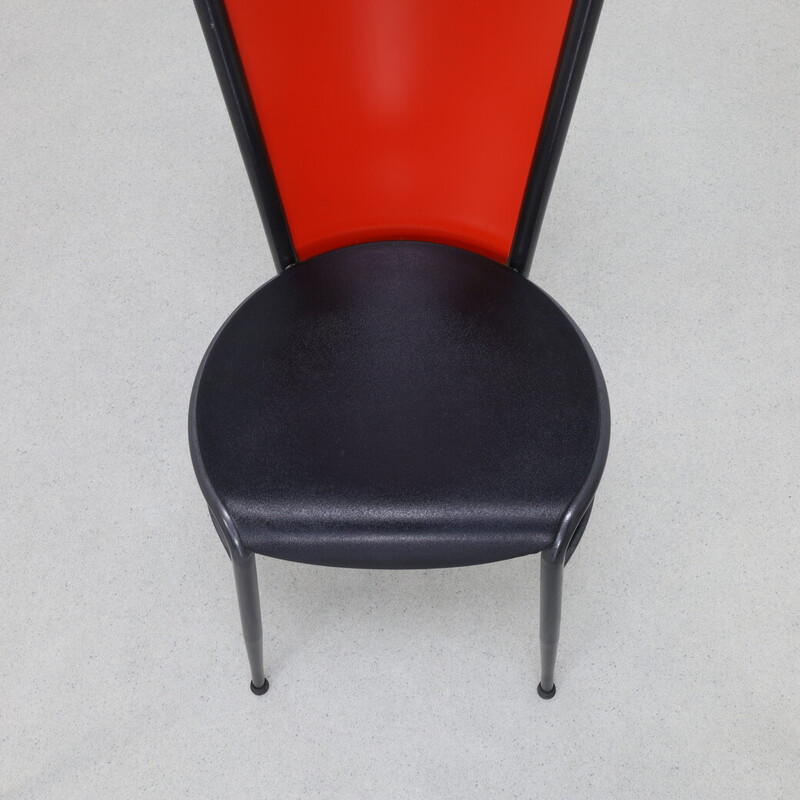 Juego de 4 sillas de comedor vintage, 1980