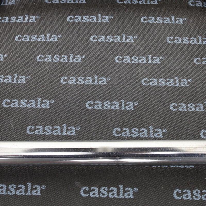 Conjunto de 4 bancos de bar vintage em aço cromado para Casala, 1990