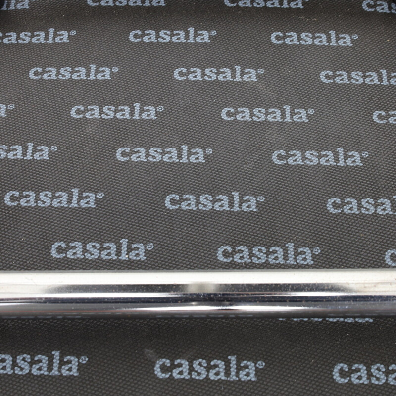Lot de 4 tabourets de bar vintage en acier chromé pour Casala, 1990