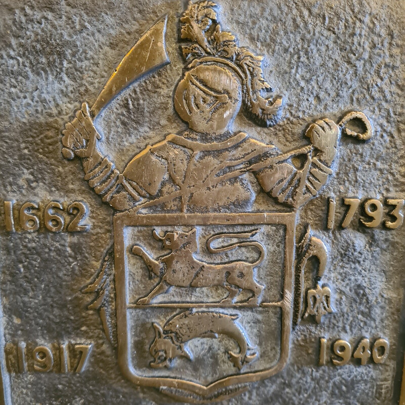 Targa commemorativa d'epoca in bronzo massiccio, Francia